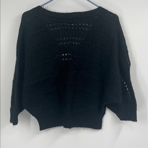 Black Knit Button Up Cardigan Sweater - Picture 5 of 8